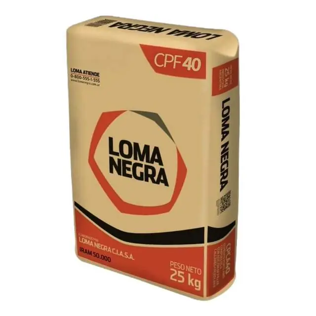 Bolsas de cemento apiladas